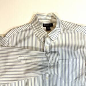 Brooks Brothers Dress Shirt Button Down Mens Striped Long Sleeve Large NWT